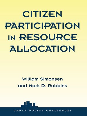 cover image of Citizen Participation In Resource Allocation